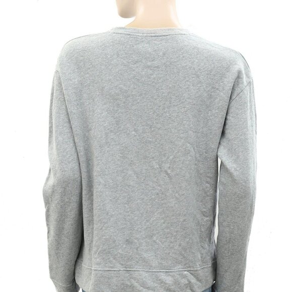 Nice Things Paloma S Grey Sweatshirt Pullover Top Solid Cozy Comfy L New - Picture 4 of 4